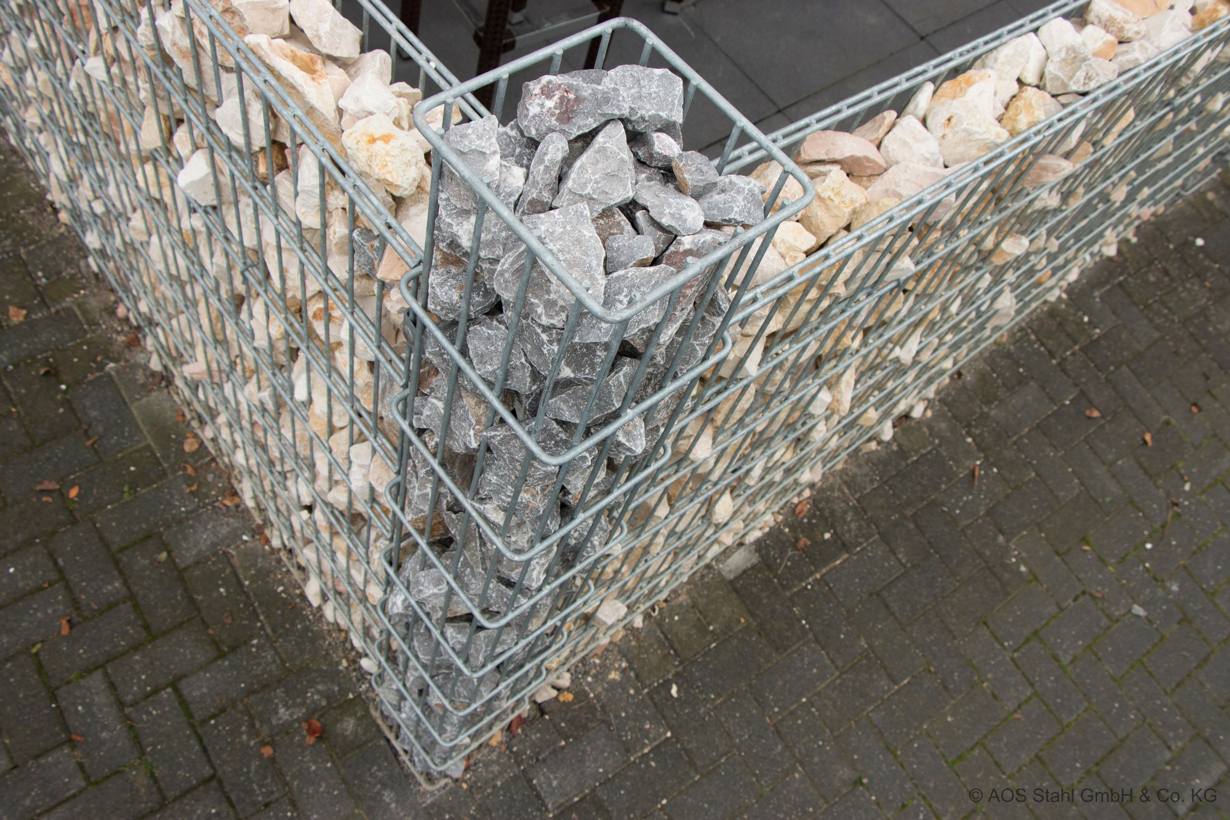dz Gabionensäule RUBIN 220 x 220 mm - Verschieden Höhen