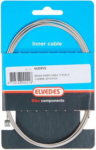 Elvedes Bremsinnenzug 2000 mm silber SB-verpackt, T-Nippel, MTB