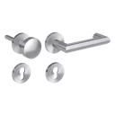 Vorschaubild Griffwerk LUCIA PROFESSIONAL Schraubtechnik FS Panik -Edelstahl matt  Rosettengarnitur -Schraubt. -Knopf R2 -WR -Stift 9mm -TS 38-50mm