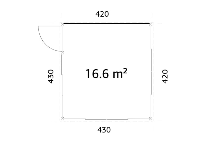 Palmako Glashaus Saga 16,6 m² Slide
