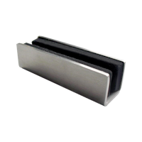 Griffwerk Bodenführung Typ G -Edelstahl Optik U-Profil 70mm, Filzstreifenset 8+10mm