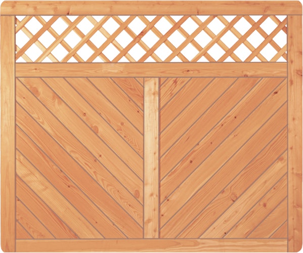 T&J SKAGEN Sichtschutzzaun Lärche 180 x 150 cm