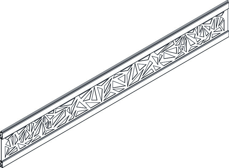 OSMO ALU Dekor Triangel 19x253, 184cm Alu Anthrazit