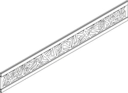 OSMO ALU Dekor Triangel 19x253, 184cm Alu Anthrazit