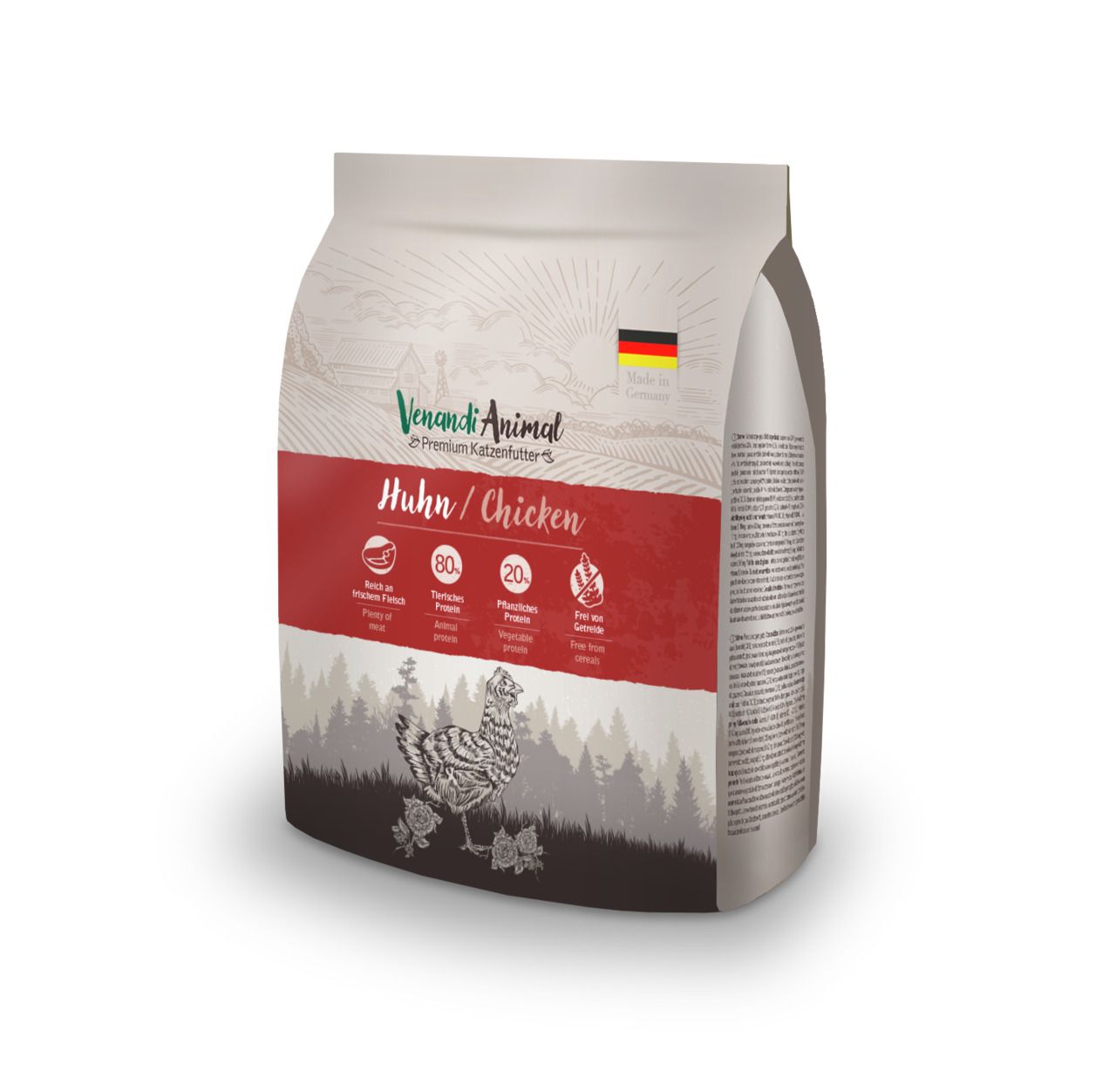 VenandiAnimal Huhn Katzentrockenfutter