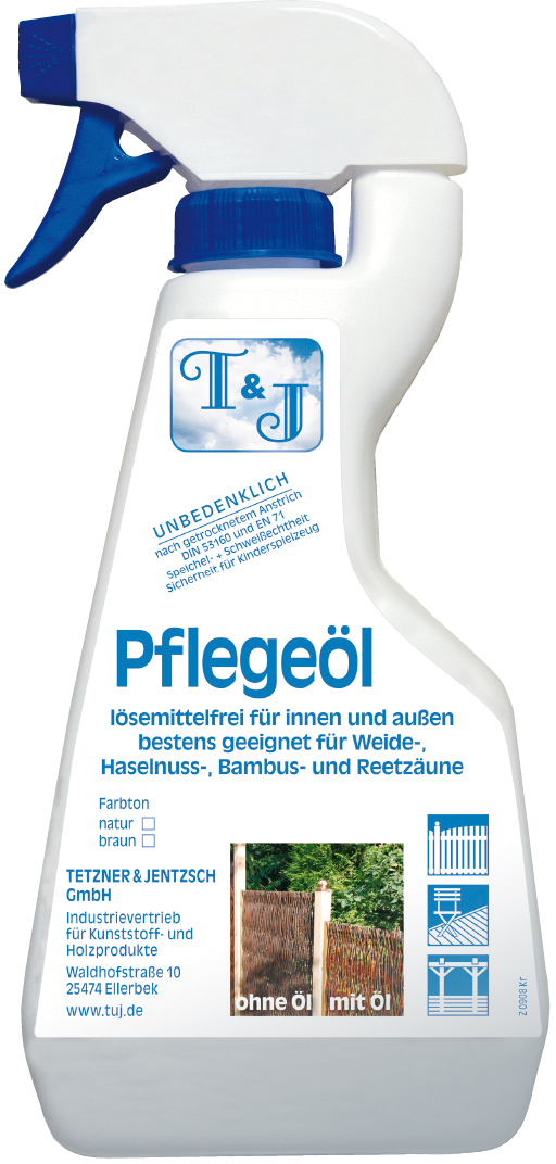 T&J Pflegeöl natur 500 ml in der Pumpflasche
