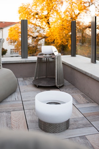 QFlame Feuerschale Set Table Concrete Ø 20 cm