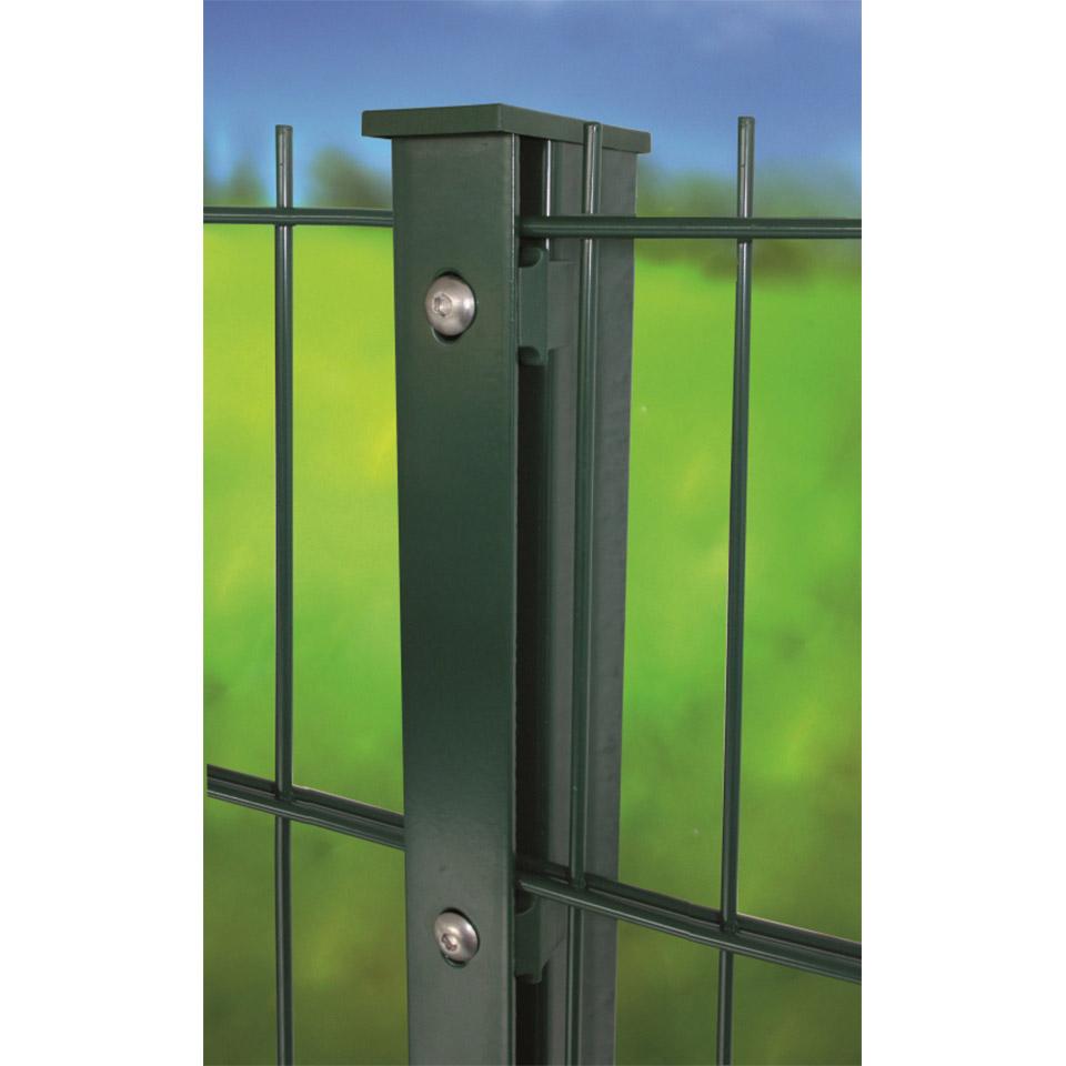 Kraus DS Rechteckpfosten S  60x40 mm mit Abdeckschiene-grün 1-1030 mm