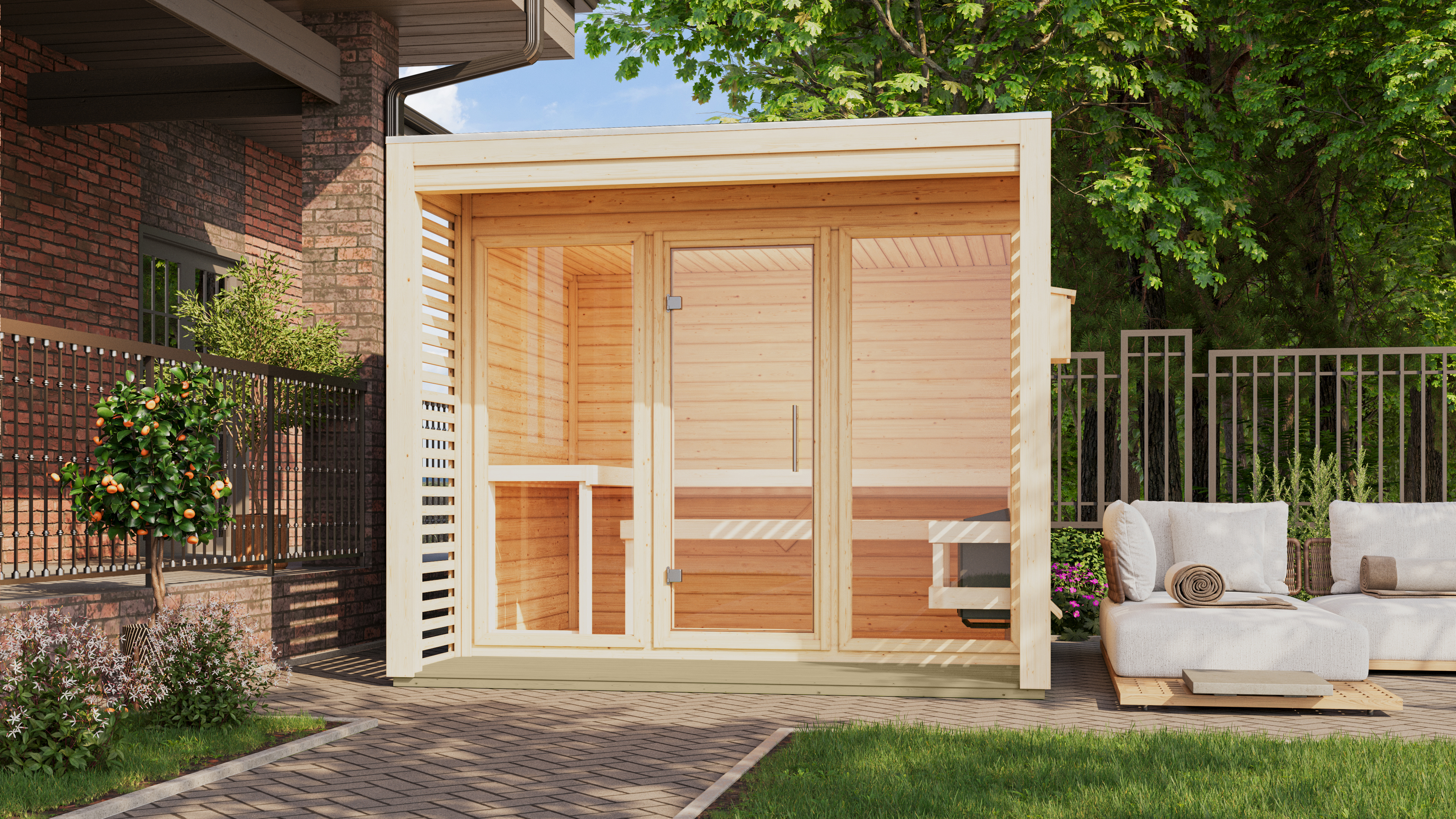 Karibu Gartensauna Saunahaus Angkor 3