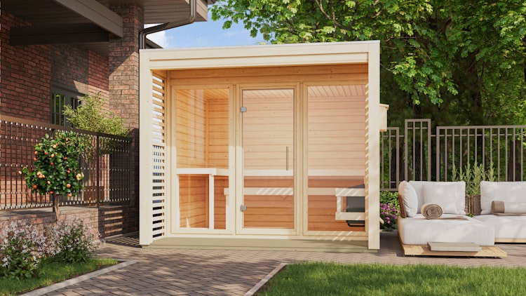 Karibu Gartensauna Saunahaus Angkor 3 inkl. gratis Sauna-Zubehörset im Wert von 234,94 €