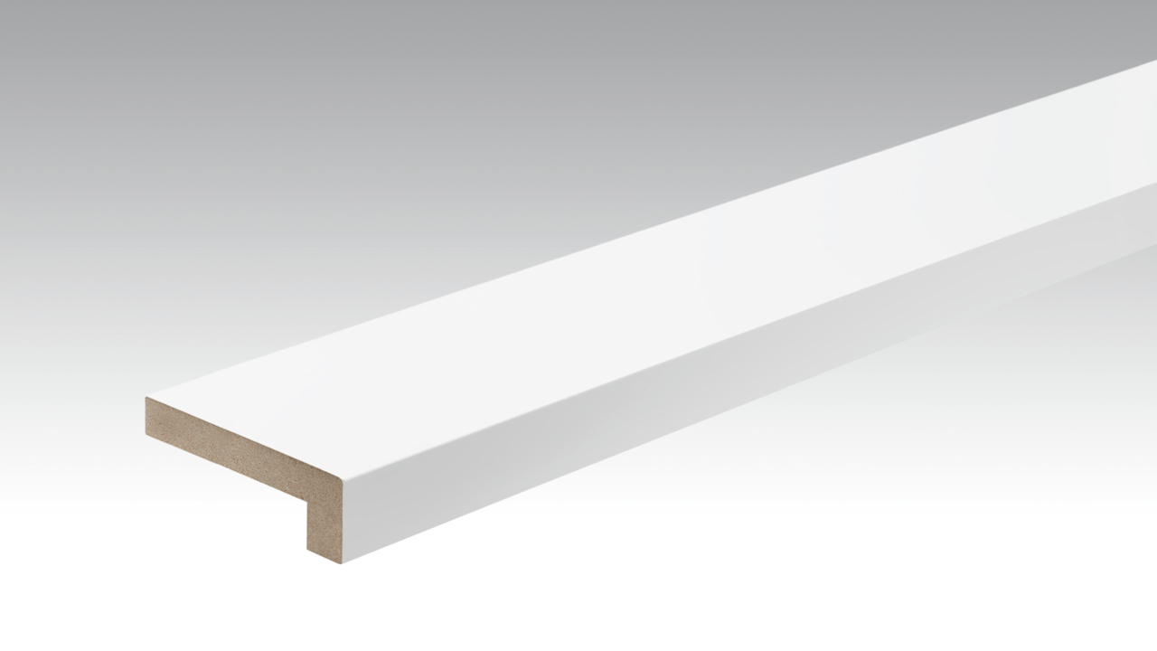 MEISTER Folien-ummantelte Profile Winkelabdeckleiste XL 2380 x 22 x 70 mm 02222 Weiß DF (streichfähig)