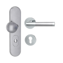 Vorschaubild Griffwerk Kombi-Schutzbeschlag TITANO SB_882 mit Griff LOREDANA PROF 72mm Zylinderabdeckung Tür 38-50mm R LOREDANA PROF Edelstahl poliert-matt