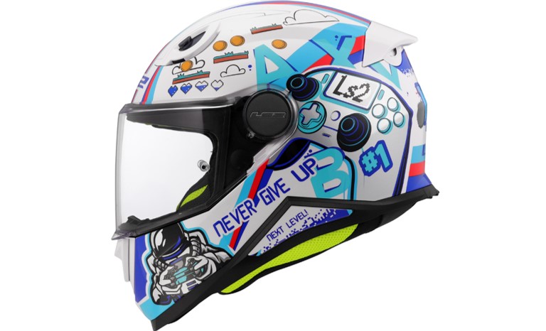 LS2 Helm OF812 Kid M Wieß / Blau Next Level