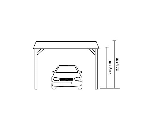 Skan Holz Spreewald - Walmdach Carport Breite 396 cm