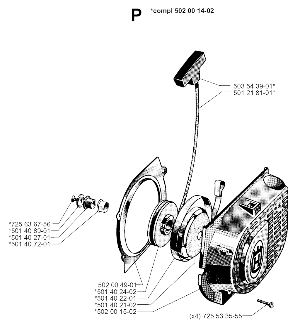 Explosionszeichnung Ersatzteile