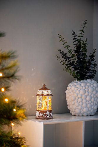 Konstsmide Weihnachtsbeleuchtung Wasserlaterne Lebkuchen Karussell, braun, rotierend