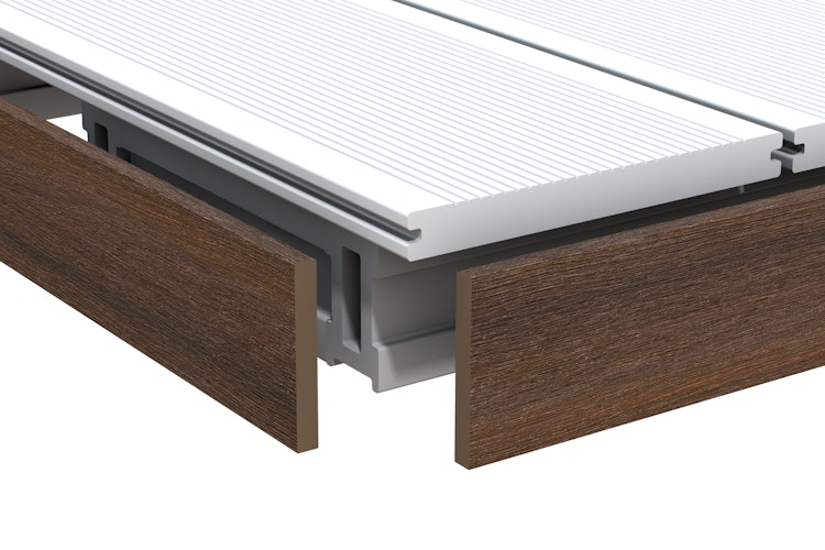 TraumGarten DreamDeck Platinum Abschlussleiste braun 2000 mm