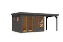 Vorschaubild Karibu Gartenhaus Lahar 3,5/5/6 mit 240 cm Schleppdach -19 mm