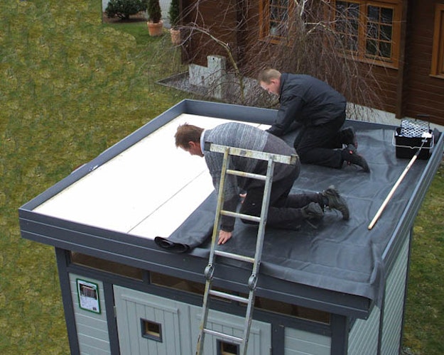 EPDM Foliendach für Solid Gartenhaus Flachdach Münster (S8790)