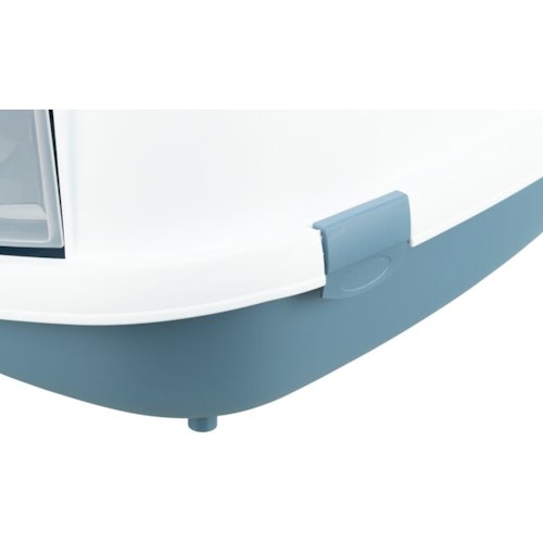TRIXIE Katzentoilette Primo XXL Top, mit Haube, 56 × 47 × 71 cm, blau/weiß