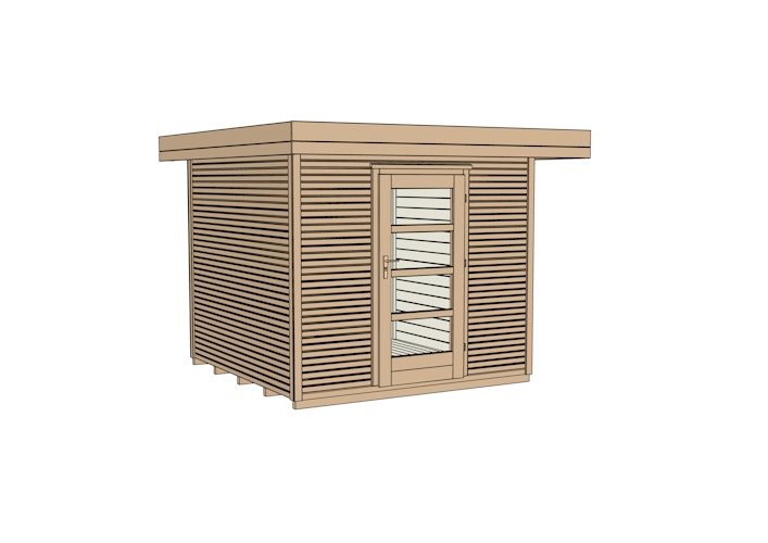 Weka Gartenhaus Designhaus wekaLine 172 mit Vordach (50 cm)