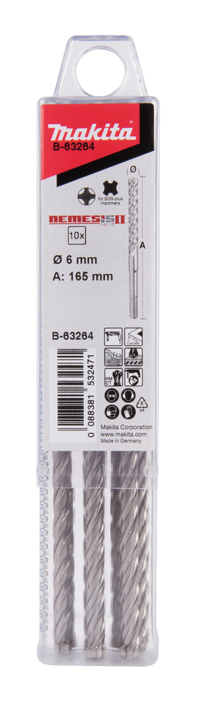 Makita NEMESIS2 SDS+ B. 6x165 10 Stk B-63264
