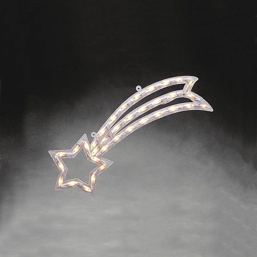 Konstsmide Weihnachtsbeleuchtung  LED Fenstersilhouette Komet 35 warmweiße Dioden