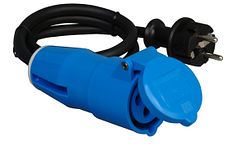 Kopp Caravan- Adapterleitung Schuko-stecker / CEE- Kupplung 3-polig