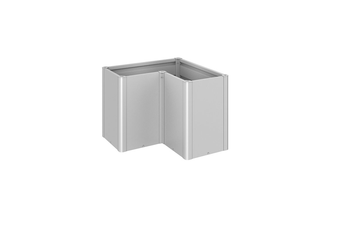 Biohort Pflanzbeet Belvedere B 102 x T 102 cm (Gr. L100) 77 cm (MAXI) silber-metallic