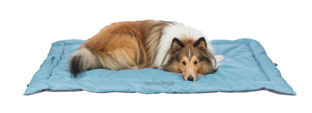 TRIXIE Reisedecke Samoa Classic, 85 × 70 cm, eisblau/grau