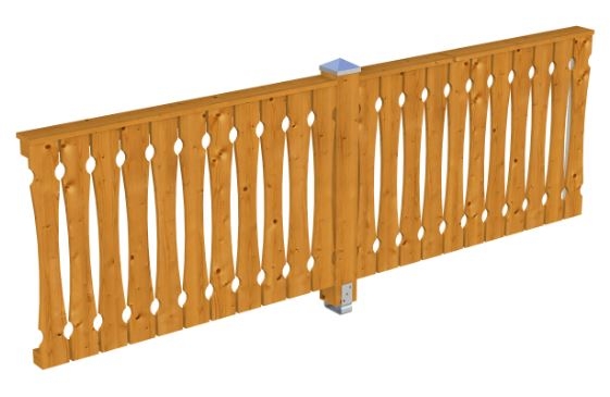 Thumbnail - Skan Holz Seitenwand Balkonschalung für Terrassenüberdachung 350 cm, eiche hell