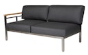 Vorschaubild Diamond Garden Lounge-Set GOMERA Sun & Rain, Edelstahl / Teak /Tuvatextil (100 % Polyacryl) Schwarz/Silber