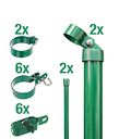 Vorschaubild Alberts® Maschendraht Zaunanschluss-Set zweiseitig zum Einbetonieren für Pfosten  Ø 60 mm