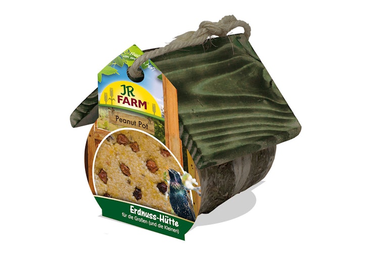 JR FARM Peanut Pot Erdnusshütte für Wildvögel inklusive Nachfüller