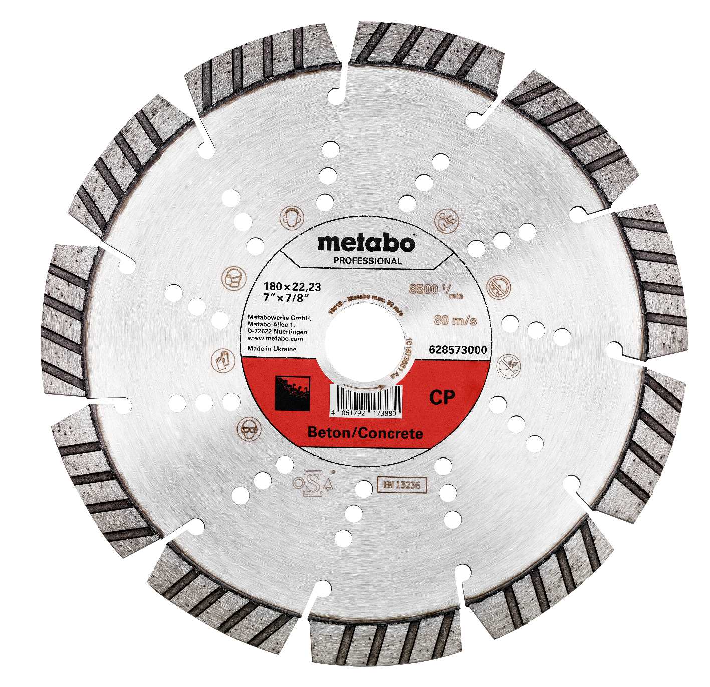 Metabo Diamanttrennscheibe 180x22,23mm"CP"Beton "professional"