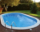 myPOOL Swimming Pool Poolset Trend Ovalform Tiefbecken mit Sandfilteranlage