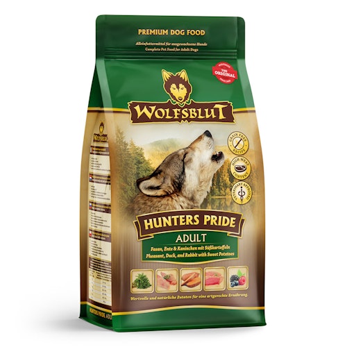 WOLFSBLUT Hunters Pride Fasan, Ente & Kaninchen mit Süßkartoffeln Hundetrockenfutter