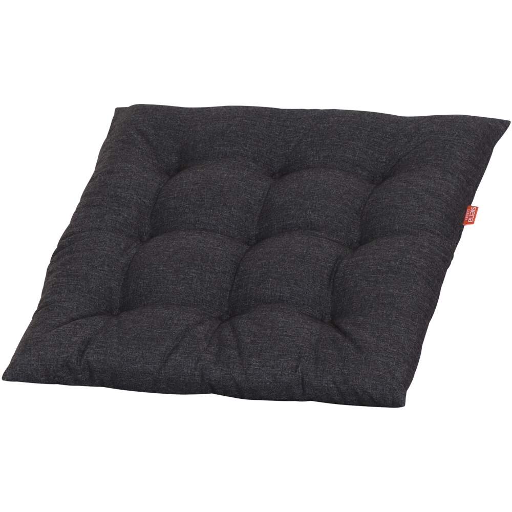 Siena Garden Sitzkissen / Hockerauflage ATRIA, 48 x 48 x 6 cm, 100 % Polyester Anthrazit - Abverkauf
