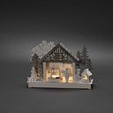 Vorschaubild Konstsmide Weihnachtsbeleuchtung  LED Holzsilhouette Haus 4 warmweiße Dioden