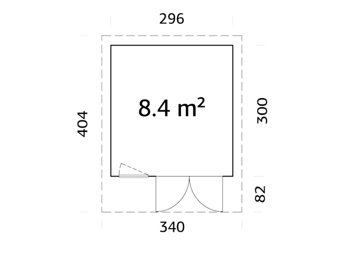 Palmako Gartenhaus Aurelia 8,4 m² - 44 mm