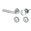 Vorschaubild Griffwerk SIMONA Schraubtechnik GK4 -Chrom/Edelstahl Rosettengarnitur -Schraubt. -Knopf R21 -WL -TS 40-45mm
