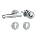 Vorschaubild Griffwerk CHRISTINA Klipptechnik -Edelstahl poliert/matt Rosettengarnitur -Klippt. -Knopf R4 -WL -TS 40-45mm