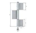 Vorschaubild Alberts® Konstruktionsband Typ KO8,dreit.,z.Anschweißen,Höhe 220mm