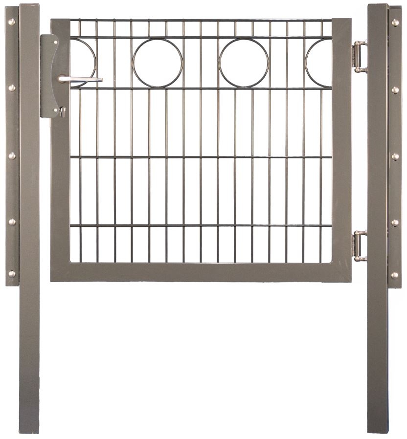 RONDO Einzeltor RAL 7016 anthrazit 1000 x 1000 mm inkl. Pfosten + Beschlägen