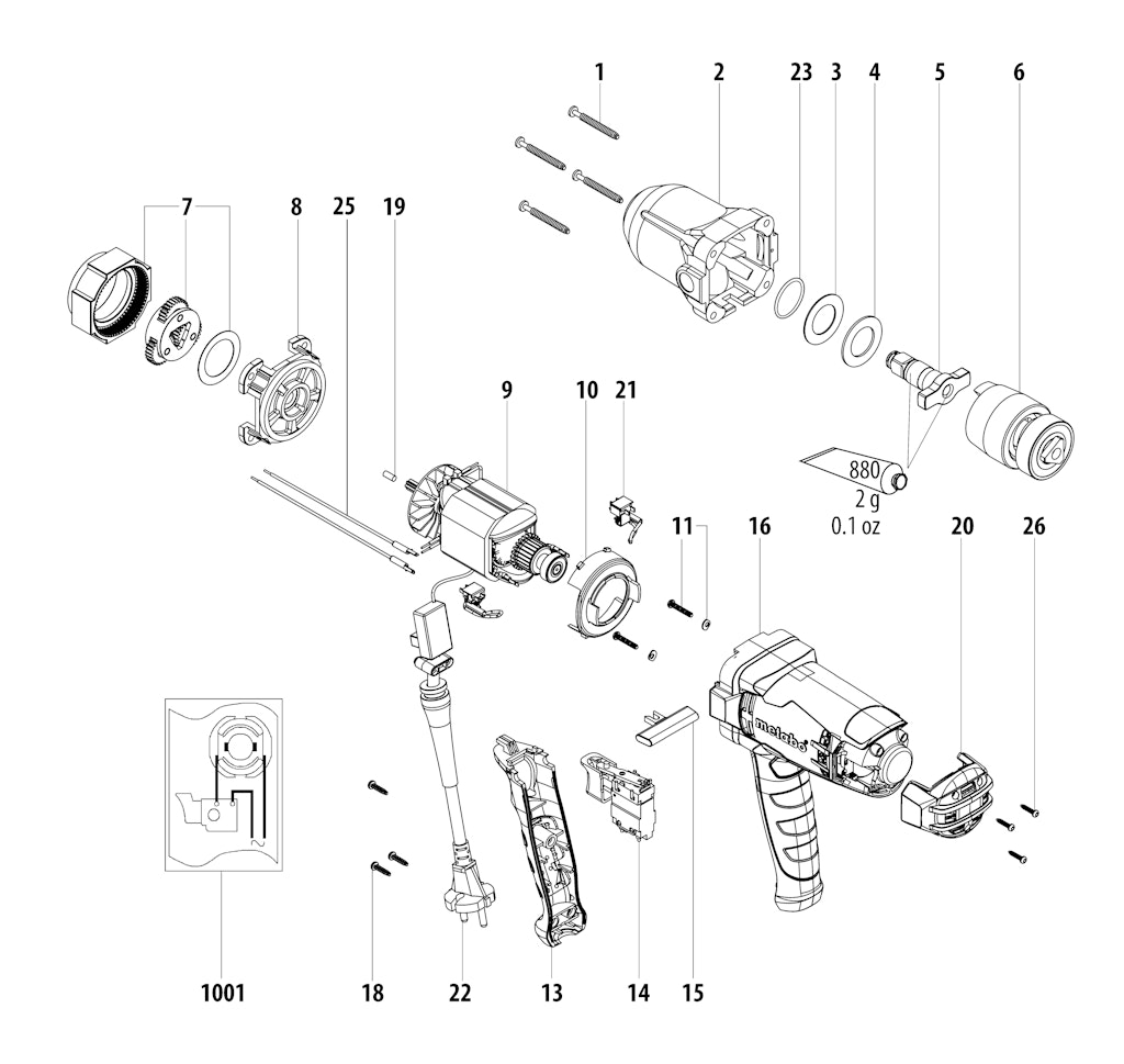 Explosionszeichnung Ersatzteile