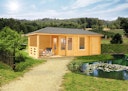 Wolff Finnhaus Gartenhaus Anna 40-A/1+2-Raum mit 250 cm Terrasse 