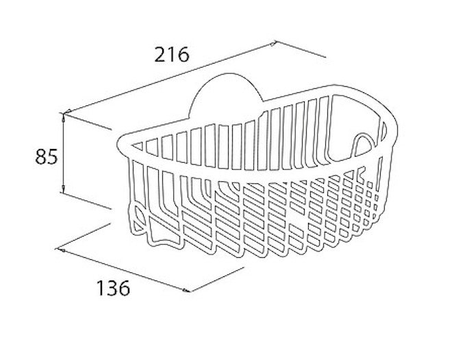 Bravat Duschkorb Rom - 85 cm Höhe, chrom