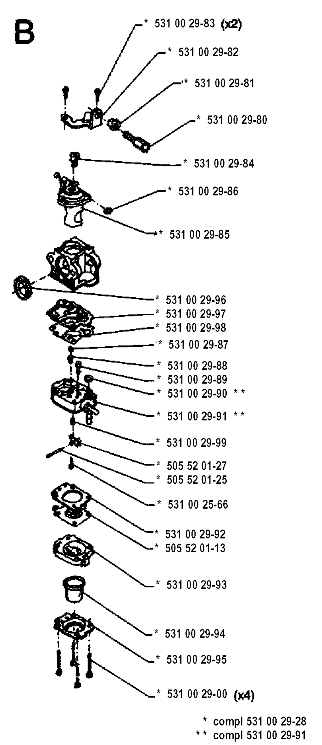 Explosionszeichnung Ersatzteile