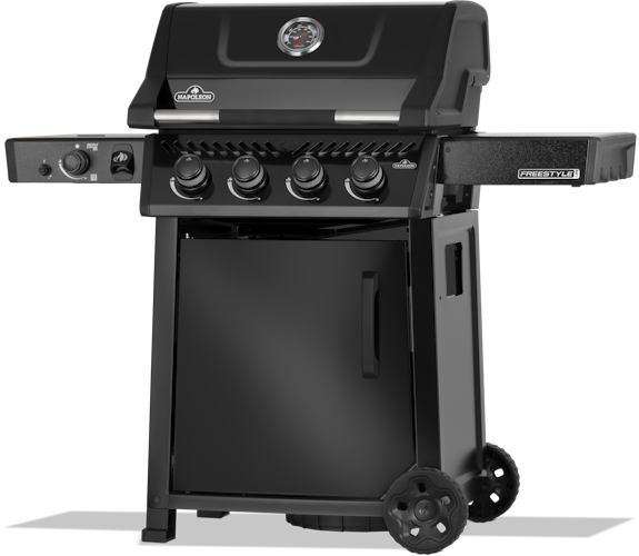 Napoleon Freestyle PRO 425, 4 Hauptbrenner, SIZZLE ZONE Seitenbrenner und Tür, Schwarz