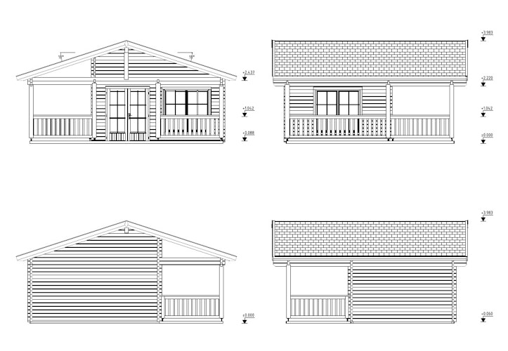Palmako Ferienhaus Agneta 18,8+28,8 m² - 70 mm